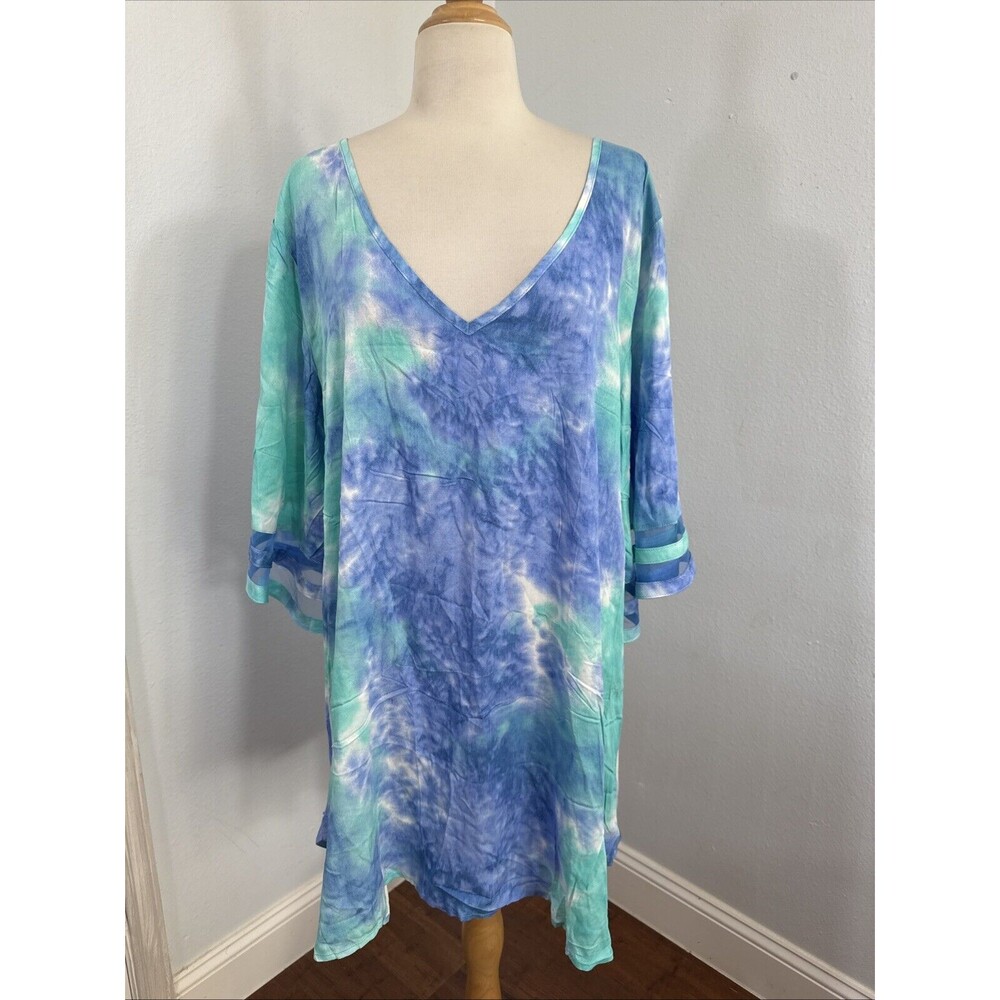 Ekouaer Blouse Womens Extra Large Multicolor‎ V Neck Top